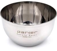 Parker Bol de rasage en acier inoxydable incassable pour une utilisation avec votre savon à raser préféré ou votre crème à raser moussante