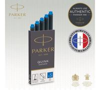 Parker Cartouche d'encre pour stylo plume - Boite de 5 recharges - Bleu