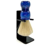 Parker Deluxe Blaireau de rasage en forme de sanglier avec manche bleu irisé et support