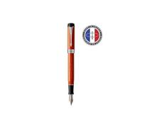 PARKER Duofold Centennial stylo plume, Big Red Vintage, attributs palladium, Plume fine en or 18K, Coffret cadeau