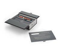 Parker Duofold Centennial Stylo Plume Palladium Plume Moyenne Finition Accents : Stylo Plume Coffret Cadeau Design Vintage Rouge