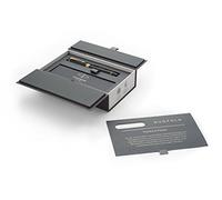 Parker Duofold Centennial Stylo Plume Plume Taille Moyenne Finition Plaqué Or Coffret Cadeau Stylo-Plume Classic Noir