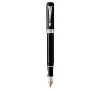 Parker Duofold Classic Stylo-Plume Système De Remplissage Cartouche Noir, Platine
