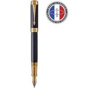 Parker Stylo-plume Duofold Prestige Chevron plume moyenne en or massif, encre noire & convertisseur