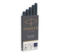 PARKER Etui de 5 cartouches longues QUINK encre bleue royale. En blister