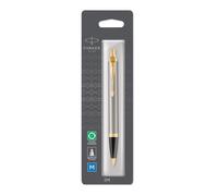 Parker IM Ballpoint Pen Brushed Metal Medium Point Blue Ink Refill Brushed M