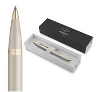 Parker – Stylo bille IM Monochrome – encre bleue – finition champagne – coffret cadeau
