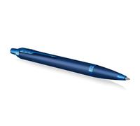 Parker Pens Stylo-bille IM Monochrome, encre bleue, bordures bleues, pointe moyenne, étui cadeau