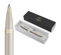 Parker – Stylo bille IM Monochrome – encre bleue – finition champagne – coffret cadeau