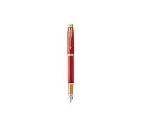 PARKER IM PREMIUM Stylo plume, Rouge, Plume fine, encre bleue, Coffret cadeau