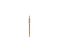 PARKER IM Premium Stylo roller, gris argenté, Recharge noire pointe fine, Coffret cadeau