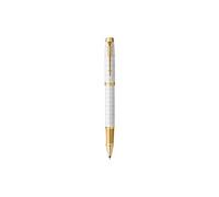 PARKER IM PREMIUM Stylo roller, Perle, Recharge noire pointe fine, Coffret cadeau