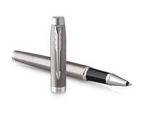 PARKER IM Rollerball Pen Stainless Steel with Chrome Trim Fine Point with Bl