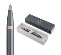 Parker Stylo bille IM Touche Finale finition gris ardoise pointe moyenne encre bleue Coffret cadeau