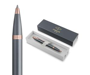 Parker IM Stylo bille | collection Touche Finale | finition gris ardoise | pointe moyenne | encre bleue | coffret cadeau