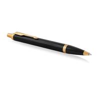Parker IM stylo bille | laque noire avec attributs or | pointe moyenne| encre bleu | coffret cadeau