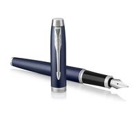 Parker Pens – Stylo plume IM – bleu mat – pointe moyenne – coffret cadeau