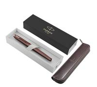 Parker IM Stylo plume monochrome Finition bordeaux Pointe moyenne Encre bleue Coffret cadeau