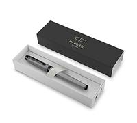 Parker IM stylo roller | Gris mat avec attributs noirs | Pointe fine avec recharge d’encre noire | Coffret cadeau