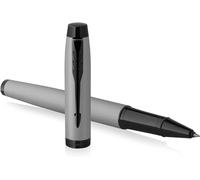 Parker IM stylo roller | Gris mat avec attributs noirs | Pointe Moyenne avec recharge d’encre noire | Coffret cadeau
