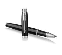 Parker Stylo roller IM – laque noire, attributs chromés, pointe fine, encre noire – coffret cadeau