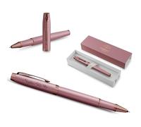 PARKER IM The Finishing Touch Collection Stylo roller avec gravure personnelle - Stylo d'écriture personnalisé comme cadeau élégant (Mauve)