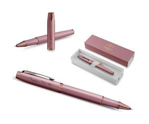 PARKER IM The Finishing Touch Collection Stylo roller avec gravure personnelle - Stylo d'écriture personnalisé comme cadeau élégant (Mauve)