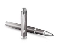 Parker Pens Stylo roller IM Writing Rituals Gris dégradé Finitions chrome Pointe fine Coffret cadeau