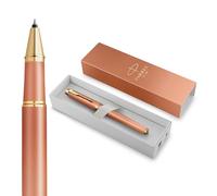 Parker Stylo roller IM Writing Rituals | Orange exaltant avec dégradé | Finitions or | Pointe fine | Encre noire | Coffret cadeau