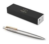 PARKER Jotter Core Recyclé avec gravure, stylo premium | coffret cadeau | mine bleue ou noire | cadeau personnalisé | nom | anniversaire (acier inoxydable G.C.)