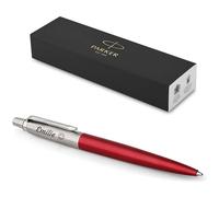 PARKER Jotter Core Recyclé avec gravure, stylo premium | coffret cadeau | mine bleue ou noire | cadeau personnalisé | nom | anniversaire (Kensington Red C.C.)