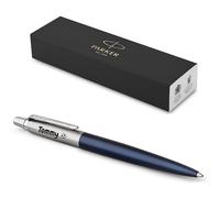 Parker Jotter Core Recycled avec gravure | Stylo premium | Boîte cadeau | Mine bleue ou noire | Cadeau personnalisé | Noms | Anniversaire (Bleu Royal C.C.)
