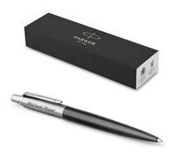 Parker Jotter Core Recycled avec gravure | Stylo premium | Boîte cadeau | Mine bleue ou noire | Cadeau personnalisé | Noms | Anniversaire (Bond Street Black C.C.)