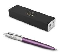 Parker Jotter Core Stylo de qualité supérieure recyclé avec gravure - Coffret cadeau - Mine bleue - Cadeau personnalisé - Nom, anniversaire (Victoria Violet C.C) 1 unité (Lot de 1)
