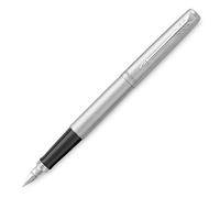 Parker Jotter Fountain Pen Stainless Steel with Chrome Trim Medium Nib Blue