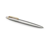 Parker Jotter Fountain Stylo à bille en acier inoxydable Bordure dorée Pointe mo
