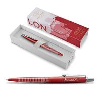 PARKER Jotter London Édition spéciale avec gravure, stylo de qualité supérieure, boîte cadeau, mine bleue, cadeau personnalisé, nom, anniversaire (Londres)