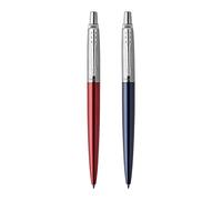 Parker Jotter London Trio Discovery Pack de Stylo bille/Stylo à encre gel avec en acier Inoxydable Rouge Kensington/Bleu roi