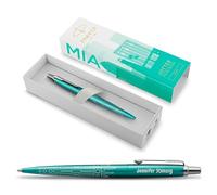 PARKER Jotter Miami Édition spéciale avec gravure, stylo de qualité supérieure, boîte cadeau, mine bleue, cadeau personnalisé, nom, anniversaire (Miami)