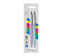 Parker Jotter Originals Collection de stylos bille | menthe et violet pastel | pointe moyenne | encre bleu | lot de 2