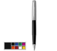 Parker Jotter Originals Fountain Pen Classic Black Finish Medium Nib Blue