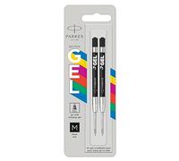Parker Jotter Originals recharges pour stylo à encre gel | Recharges d'encre gel noir | pointe moyenne (0,7 mm) | lot de 2
