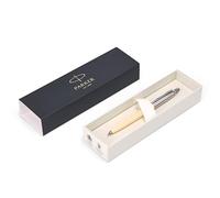 Parker Jotter Originals stylo bille 2123144Z | finition Jaune Coquille Oeuf (Egg Yellow 7499C) | pointe moyenne | encre bleu | emballage écrin