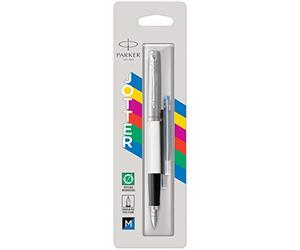 Parker Jotter Originals stylo plume | finition blanche classique | pointe moyenne | encre bleue