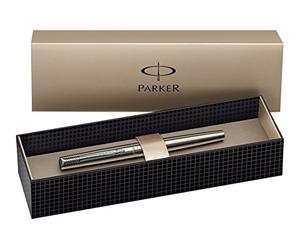 Parker Jotter Stylo plume Pointe Moyenne Attributs Chromés Acier Massif