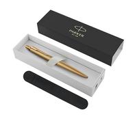 Parker Jotter XL Stylo à bille | Monochrome mat doré | Pointe moyenne | Encre bleue | Coffret cadeau avec étui en velours