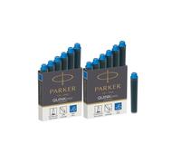 Parker Lot de 2 paquets de 6 mini cartouches d'encre pour stylo plume Bleu