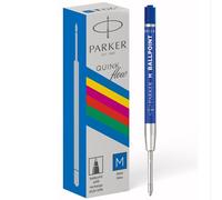 Parker Recharges pour stylo-bille QUINKflow pointe moyenne encre bleue lot de 20