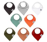Parker Lot de 8 bavoirs bandanas pour bébé Unisexe