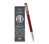 Parker Moments Vector Stylo roller standard avec garniture chromée Rouge